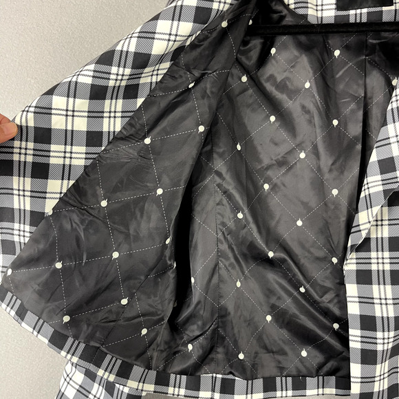 Blackmilk Plaid Tartan Blazer Jacket Womens 12/16 Lined Open Front Academia - Picture 5 of 15